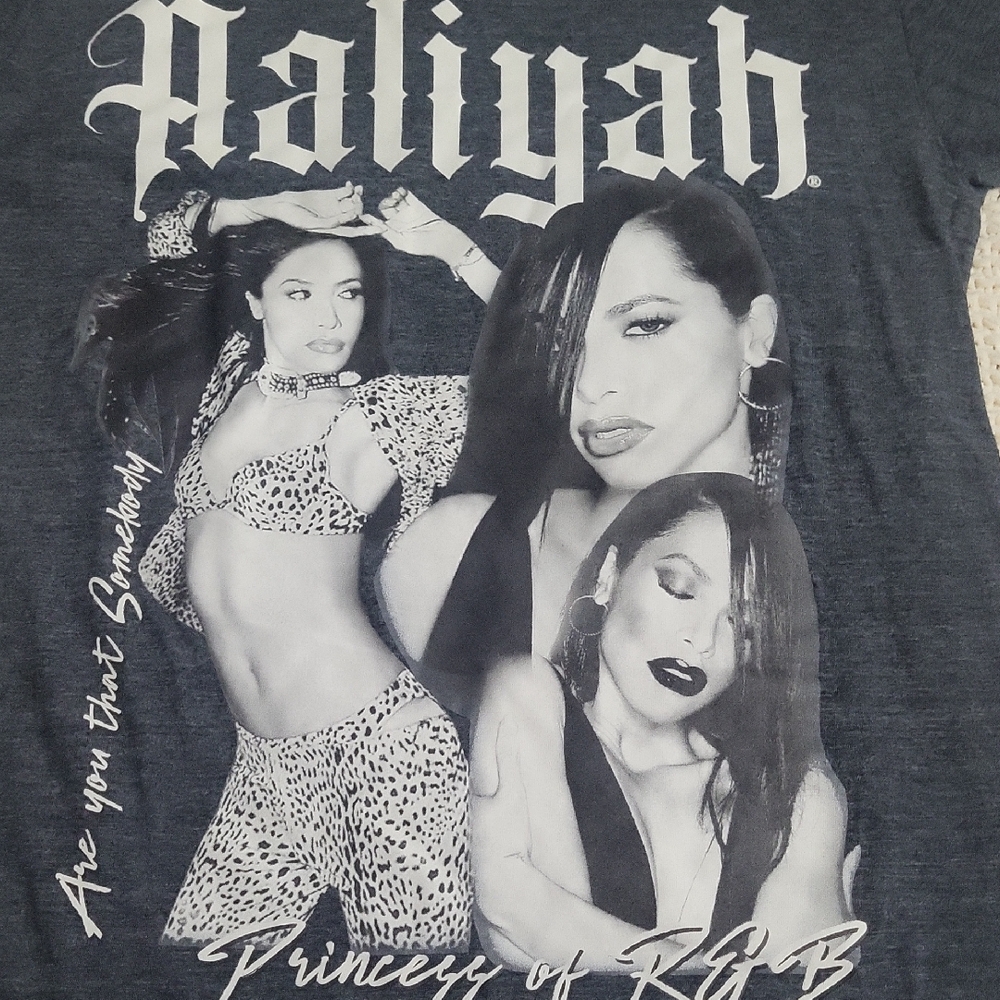 Graphic Tee with Aaliyah Print. Princess of R & B